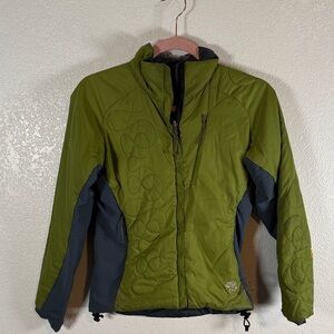 Mountain Hardware Green & Gray Reversible Medium Weight Jacket Size 4